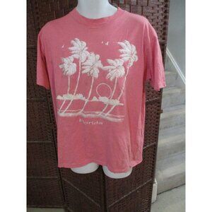 Vintage Florida Single Stitch T shirt Adult Large Palm Trees 80s 90s